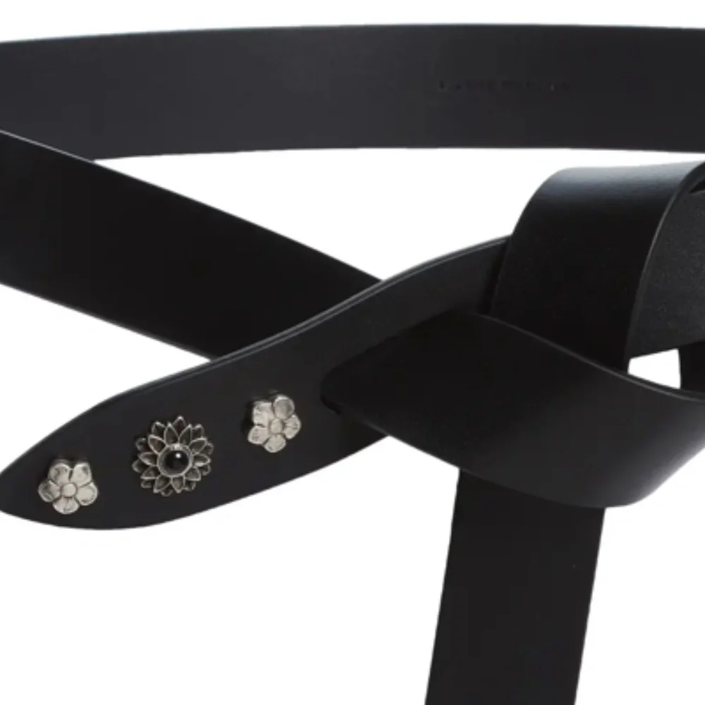 NEW $285 ISABEL MARANT Lecce Studded Leather Belt in Black in size Small!